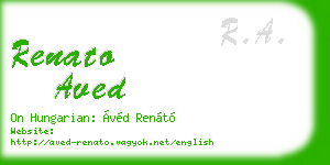 renato aved business card