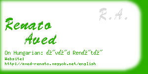 renato aved business card